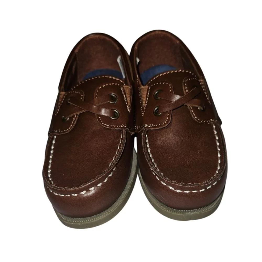 Carter’s Toddler Boys Boat Shoes Size 12 Brown Slip-On Casual Classic Style